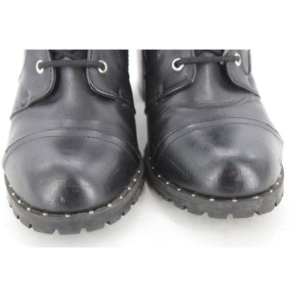 Diba Carryn Combat Boots Size 9m Black Heel 3" - Picture 4 of 10